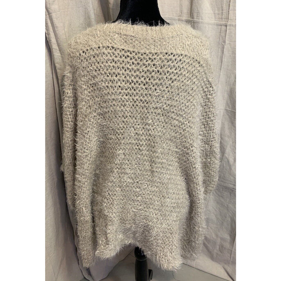 DK NYC Womens Chunky Knit Poncho Womens XS Nylon Blend Pullover Sweater Shawl - Picture 2 of 10